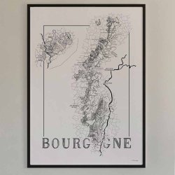 Vinplakat - Bourgogne (30x40cm)