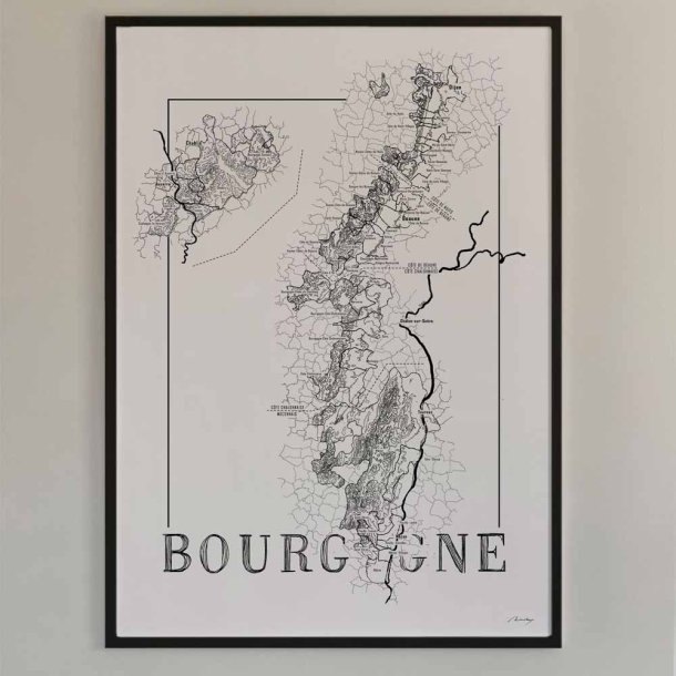 Wine poster - Bourgogne (30x40cm)