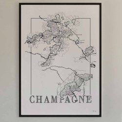 Vinplakat - Champagne (50x70cm)