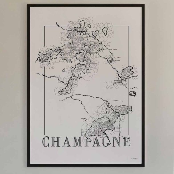 Plak&aacute;t s v&iacute;nem - Champagne (50x70cm)