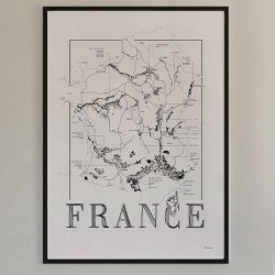 Vinplakat - France (50x70cm)