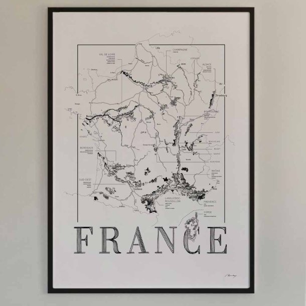 Wine poster - France (50x70cm)