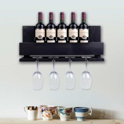 Botellero Vino Pared Para Vinoteca Wine Rack con Portavasos Botellero  Vertical Garrafeira de Vino Mueble Bar