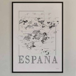 Vinplakat - Espa&ntilde;a (50x70cm)