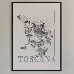 Vinplakat - Tuscany (50x70cm)