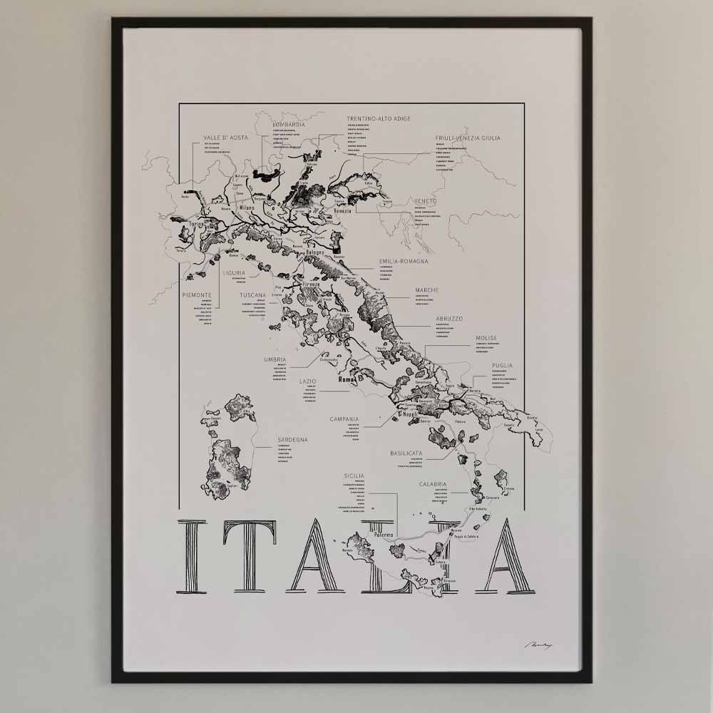 Vinplakat - Italia (50x70cm) Plakater -